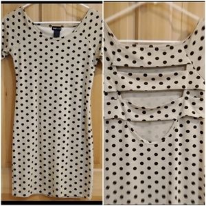 Polka dot above knee dress